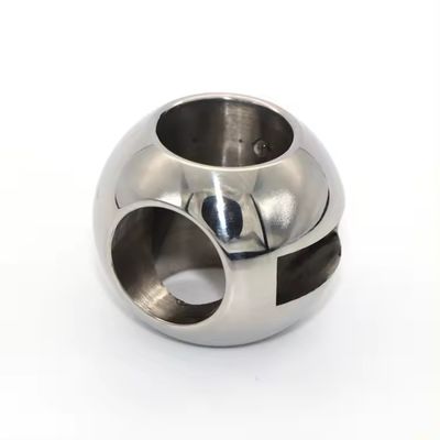DN150-DN300 Valvola a sfera a tre vie in acciaio inossidabile argento con resistenza alle alte temperature e superficie lucidata a specchio