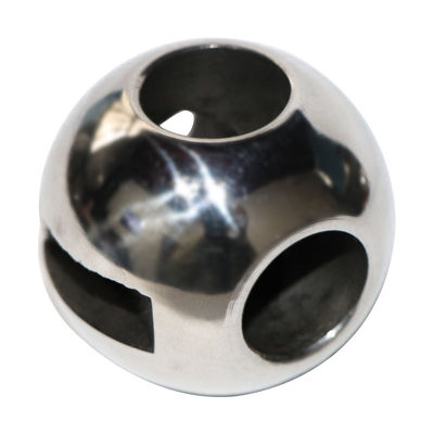 Valvola a sfera di acciaio inossidabile lucidata a specchio con sfere a forma di V e resistenza alla corrosione