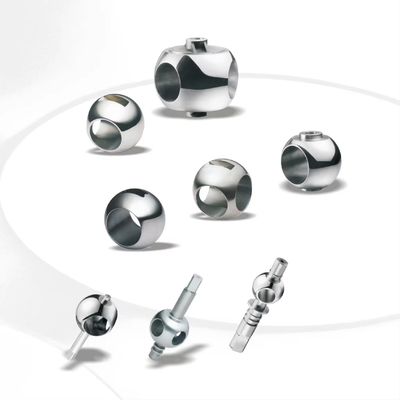Valvola a sfera mini di design unico per valvole Ricambi in 201/304/316L Materiale in acciaio inossidabile argento